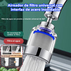 🔥💦【Compra uno y llévate otro gratis】Aireador de filtro universal con interfaz de acero inoxidable