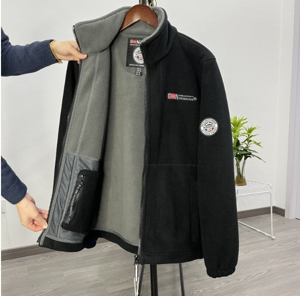 Férfi vastag gyapjú bársonykabát, plus size, meleg és kényelmes őszre és télre [50% kedvezmény]