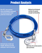 ⛓️🚗Autóvontatókötél, húzókötél, mentőkötél – 4m 3 tonna, 4m 5 tonna, 5m 7 tonna, biztonsági kiegészítők