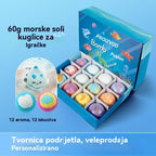 🔥Ograničena ponuda – 40% popusta🔥【12 komada】Set od 12 kuglica soli za kupanje u obliku morskih životinja (60 g svaka) za djecu