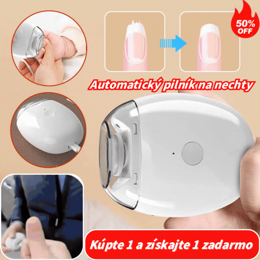 💅✨ Automatický pilník na nechty 1, bezpečná a šetrná starostlivosť o nechty 👶🔧