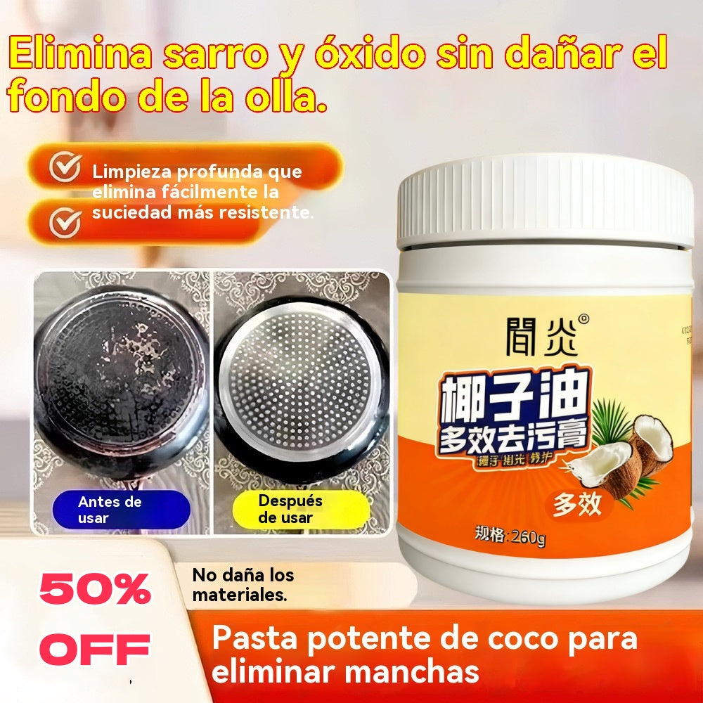 【Compra 1 y llévate 1 gratis】Crema limpiadora doméstica multifuncional para limpiar aceite, óxido y sarro.