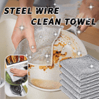 💧【Promoción de 10 piezas】😘💪Paño de limpieza de alambre de acero resistente para lavar platos