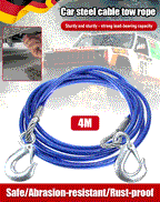 ⛓️🚗Autóvontatókötél, húzókötél, mentőkötél – 4m 3 tonna, 4m 5 tonna, 5m 7 tonna, biztonsági kiegészítők