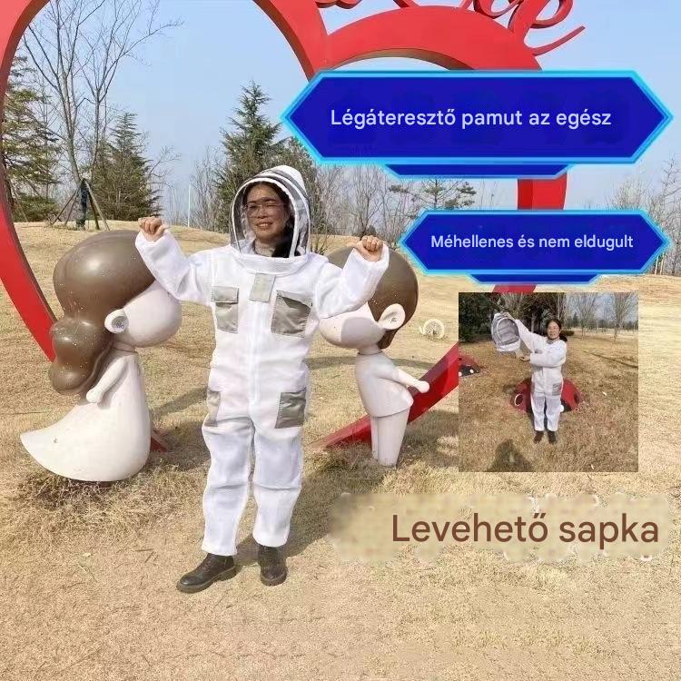 【Korlátozott ideig 50% kedvezmény!】3D pamuthálós egyrészes méh elleni öltöny