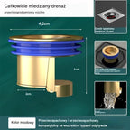 🔥🔥 Uniwersalny mosiężny odpływ podłogowy z rdzeniem pochłaniającym zapachy 🚿✨