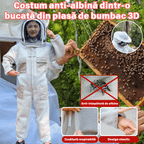 【Korlátozott ideig 50% kedvezmény!】3D pamuthálós egyrészes méh elleni öltöny