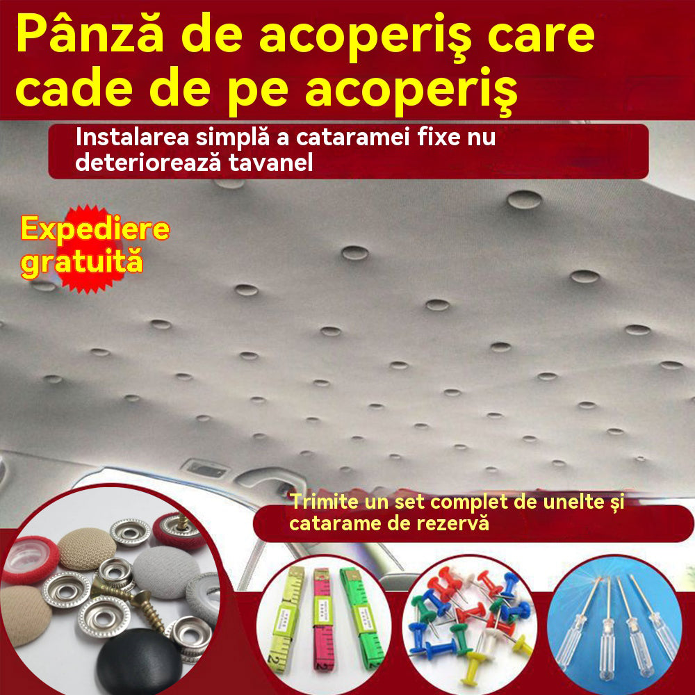 La lona del techo del coche se cae, repare la hebilla de fijación. Modificación y reacondicionamiento del interior del coche sin desmontar (kit de herramientas de instalación, destornillador y toalla incluidos).