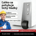 🧰✨【12 koliesok + 48 skrutiek】🚪 Podpera posuvných dverí s kolieskami – tichá, nastaviteľná a ľahko sa inštaluje 🔧