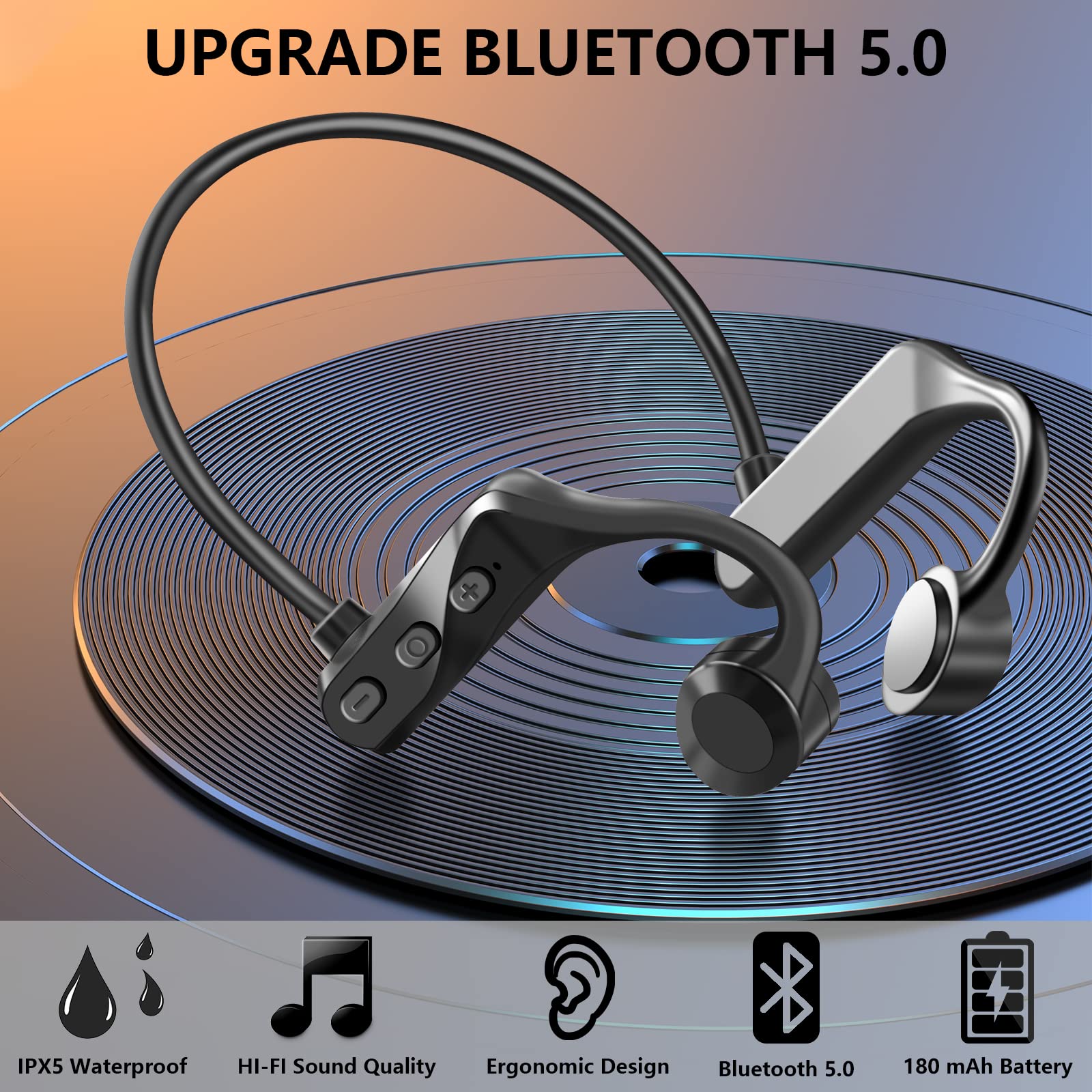 🎧Безжични Bluetooth слушалки Bone Conduction за спорт и бягане