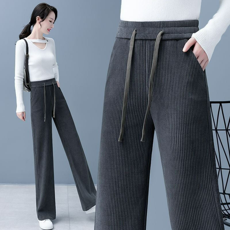 🔥✨【M-3XL】【40-110KG】👖Нови дамски еластични широки панталони, стилни и ежедневни