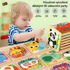 👧🏻🧩Dřevěné 3D puzzle Montessori pro vzdělávání v raném dětství