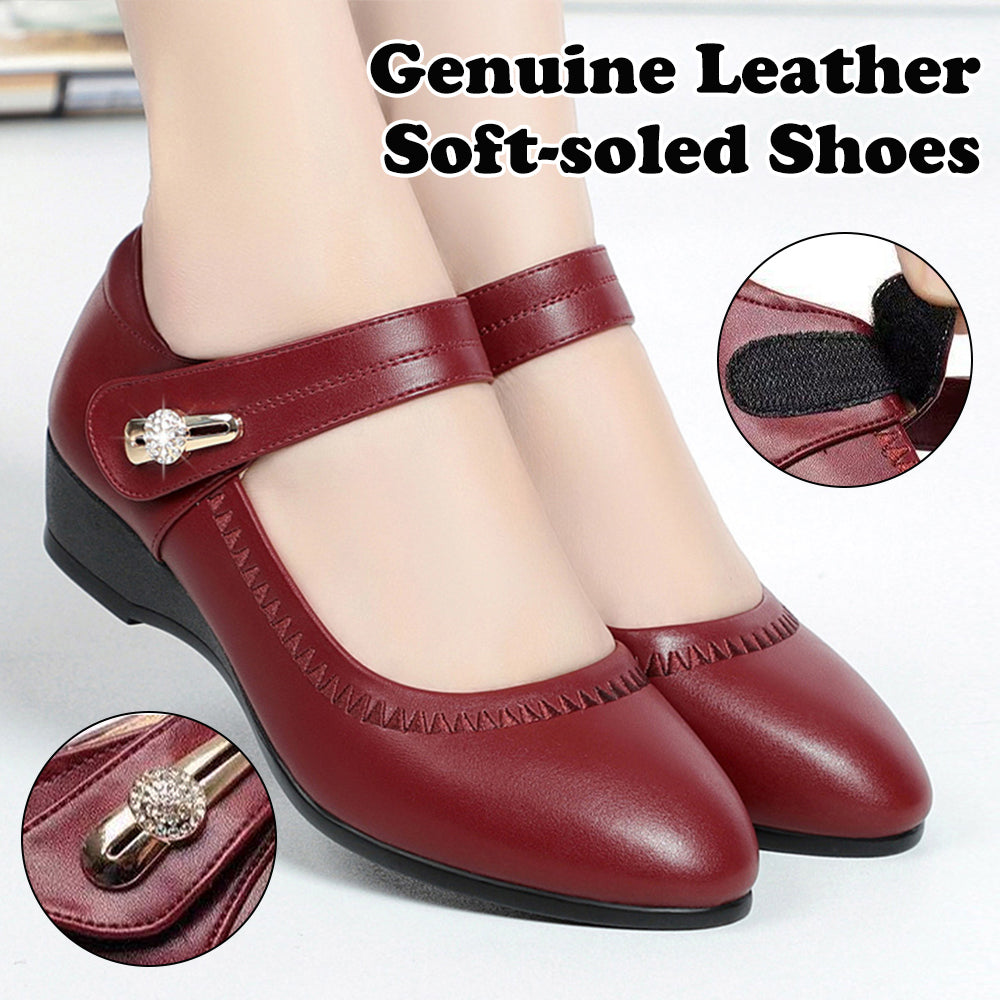 【50% OFF】【35-41】Puha bőr, puha talpú, éksarkú, csúszásgátló bőrcipő anyukáknak