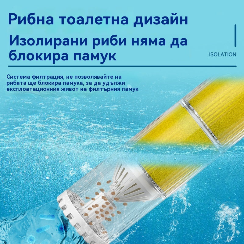 🐟Система за циркулация на водата в аквариума с 3-в-1 филтър, тиха работа.