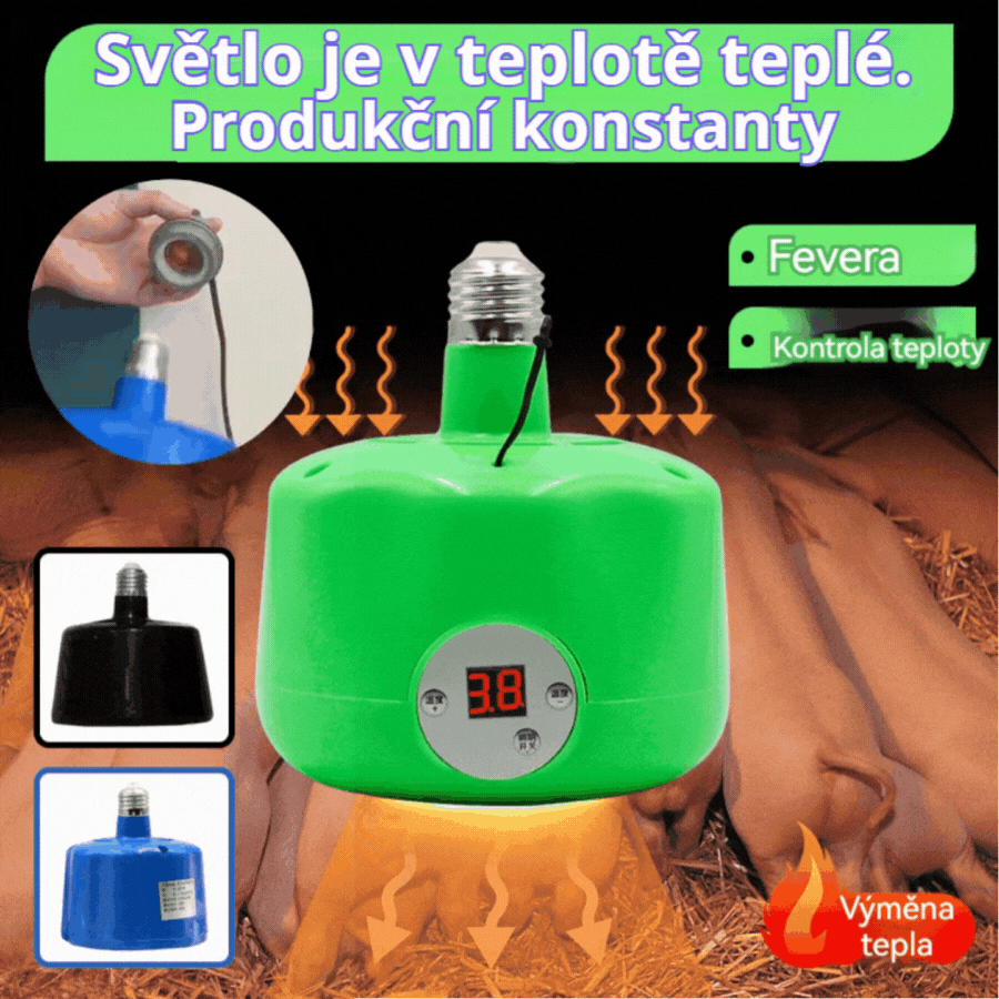 【Vásároljon 1, kap 1 ingyen】Intelligens állandó hőmérsékletű állandó hőmérsékletű fűtőlámpa a háziállatok tenyésztéséhez