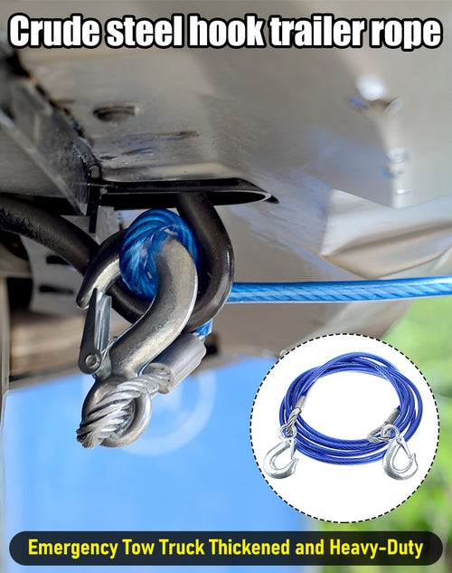 ⛓️🚗Autóvontatókötél, húzókötél, mentőkötél – 5m 7 tonna, biztonsági kiegészítők