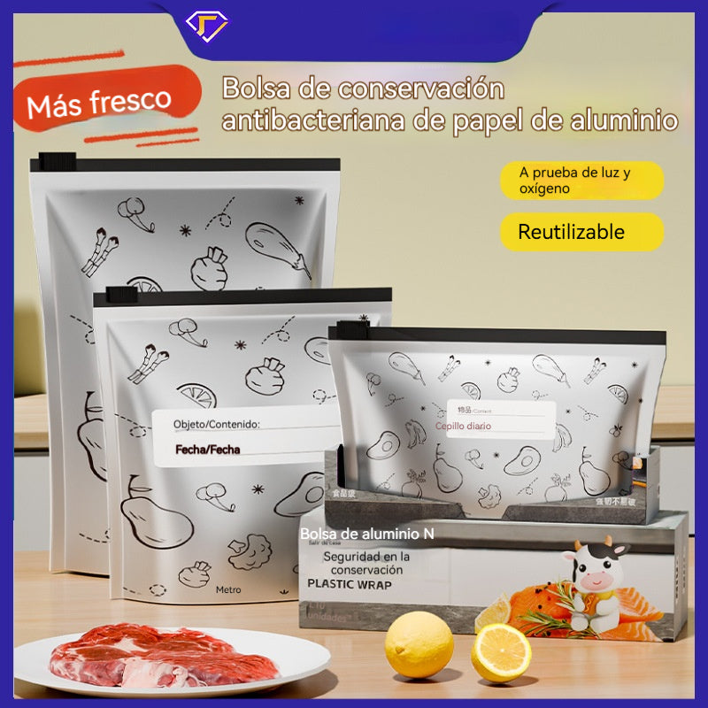 🔥【50% de descuento】🔥Un total de 30 bolsas de papel de aluminio antibacterianas, súper fáciles de usar, para conservar la frescura.