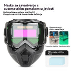 🔥【Najprodavaniji proizvod】Potpuno automatska maska za zavarivanje s promjenjivom svjetlošću i zaštitnom maskom za zavarivače