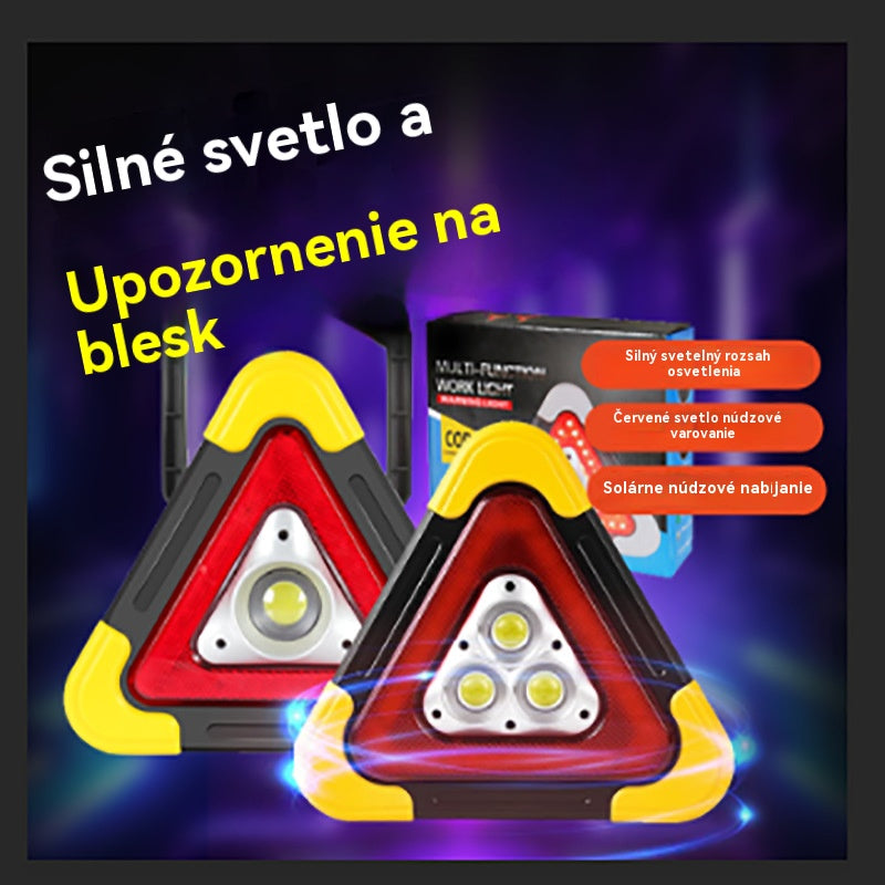 🔥Nový produkt 2026🔥Solárne núdzové trojuholníkové výstražné svetlo tri v jednom