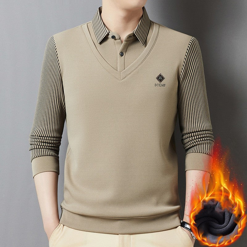 50% OFF🔥【M-4XL】 Pánský prémiový kašmírový dvoudílný teplý top vše v jednom❤️【45-105kg】