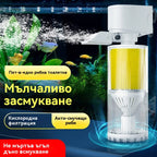 🐟Система за циркулация на водата в аквариума с 3-в-1 филтър, тиха работа.