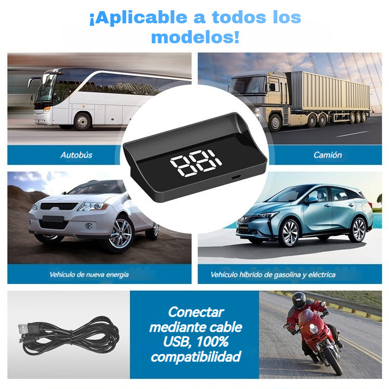 🚗Displej HUD do auta｜HD GPS projekce｜Rychlost v reálném čase a bezpečnější jízda