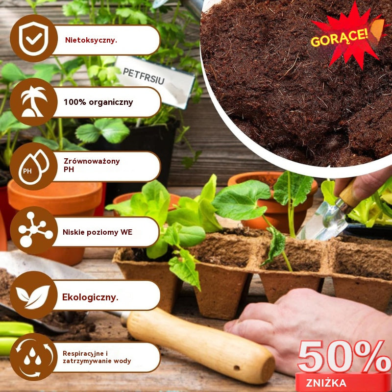 🔥🔥【Kúpte 2 a získajte 1 zadarmo】Výživná kokosová tehlová pôda