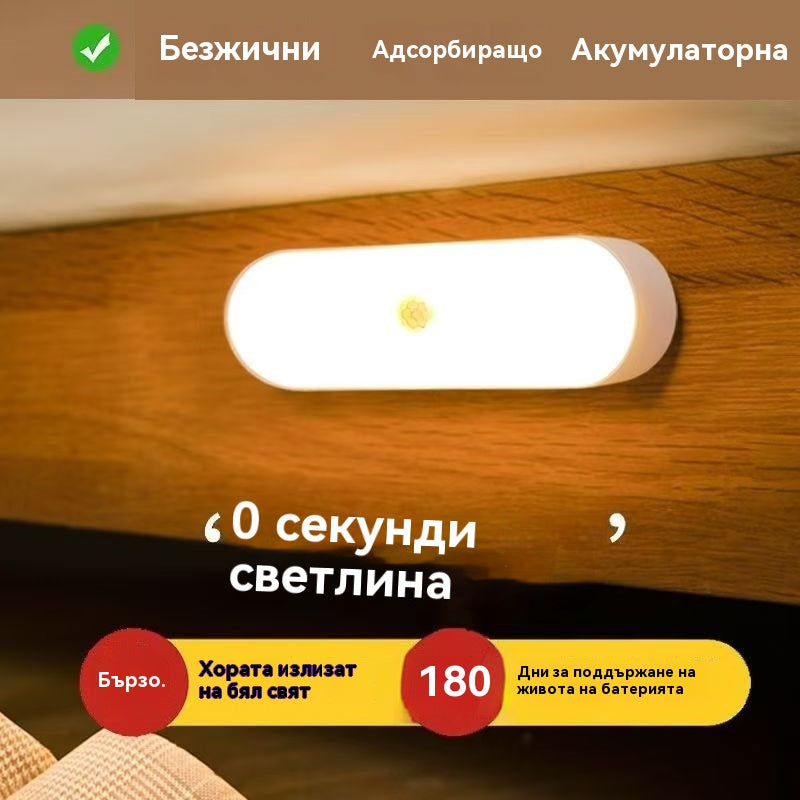 🏡💡Умна LED лампа със сензор за присъствие, лесна за зареждане и практична.