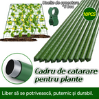 🌱🌱🌱 Sada podpier rastlín z ocele s PVC povrchovou úpravou: 10 rúrok + 5 spojok