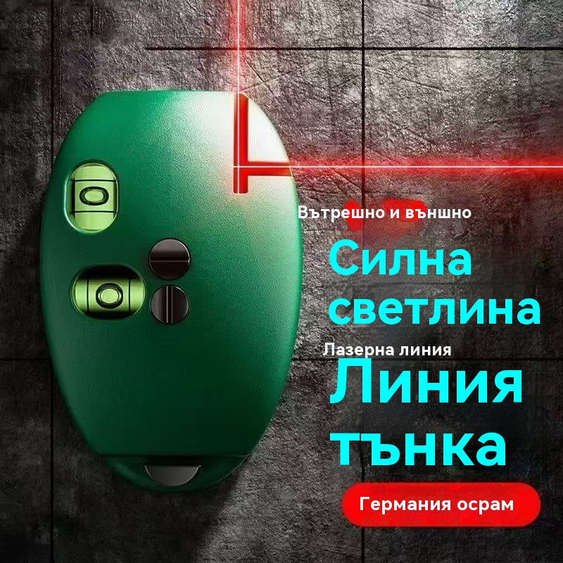 🔴 2-в-1 лазерен нивелир под прав ъгъл – Бързо и прецизно подравняване без тебеширна линия