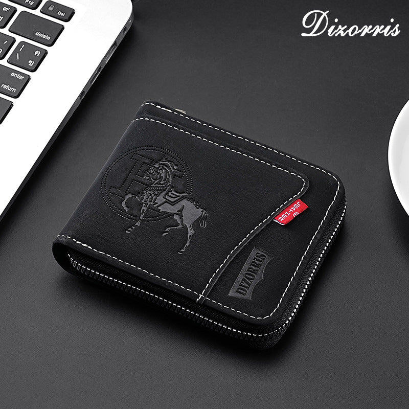 🔥🔥【Vásárolj 1-et, kapsz 1-t ingyen】Új divatos retró cipzáras férfi pénztárca