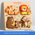 👧🏻🧩Dřevěné 3D puzzle Montessori pro vzdělávání v raném dětství