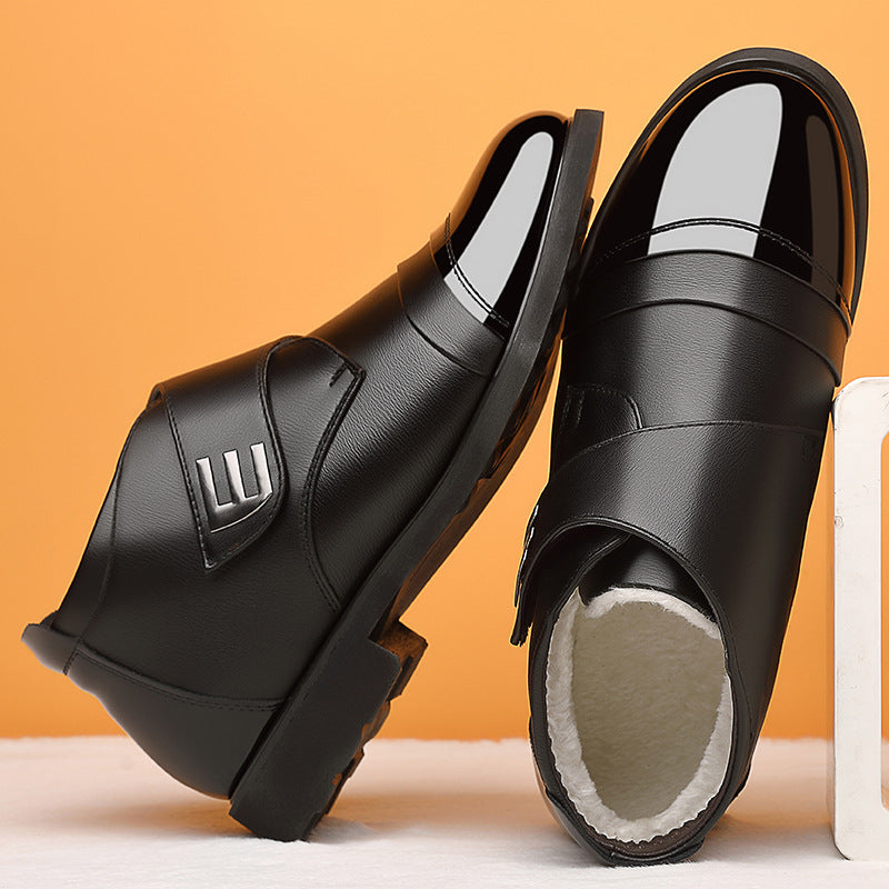 🔥Limitált ajánlat: 40% kedvezmény!🔥【39-44】Férfi téli bőr cipő meleg béléssel, brit casual stílusban