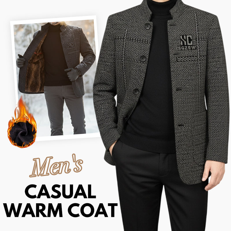🔥Sleva 40% + Doprava zdarma🔥🧥【40-90kg】Pánský zimní vlněný kabát, odolný proti větru a hřejivý, stylový a vysoce kvalitní