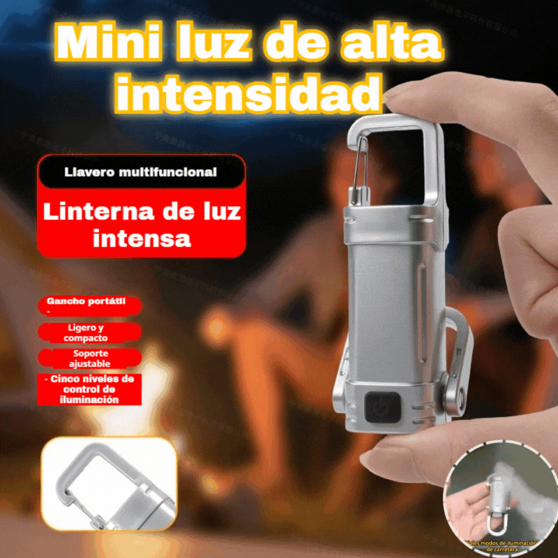【30%OFF】【Compra 1 y llévate 1 gratis】🔥Gran oferta🔥Linterna mini para llave súper brillante e impermeable con salida de 1200 lm