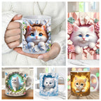 🎁【50% OFF】Kreativní hrnek na kávu s kočkou, vynikající dárek
