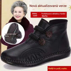 💥【Výprodejová akce: sleva 40%!】Dámské kožené boty s podšívkou, protiskluzové a teplé, nezbytné na podzim a zimu