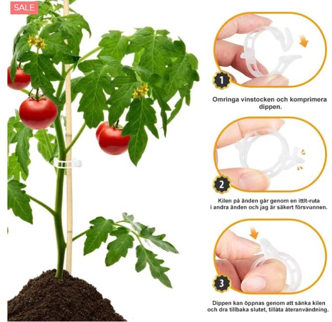 【200db】🔥🔥🔥🌱Rögzített műanyag növényi kapcsok