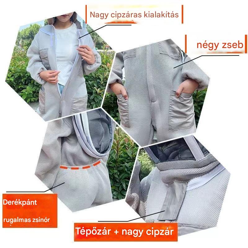 【Korlátozott ideig 50% kedvezmény!】3D pamuthálós egyrészes méh elleni öltöny