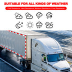 Akcija – 40% popusta!🔴⚪【50mm*30m】Crveno-bijele reflektirajuće naljepnice, reflektirajuće trake za kamione