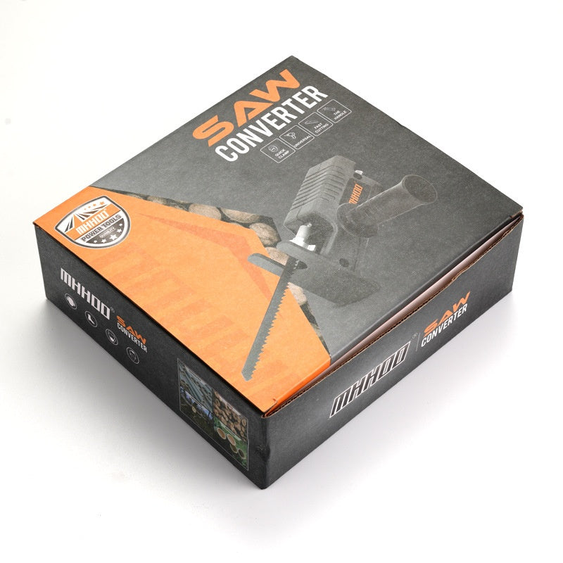 🔥🧰Wiertarka elektryczna, która zamienia się w piłę posuwisto-zwrotną, adapter głowicy piły do stolarki.