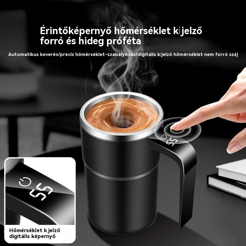 ☕🔋Újratölthető kávésbögre-készlet automata mágneses keverővel⚡