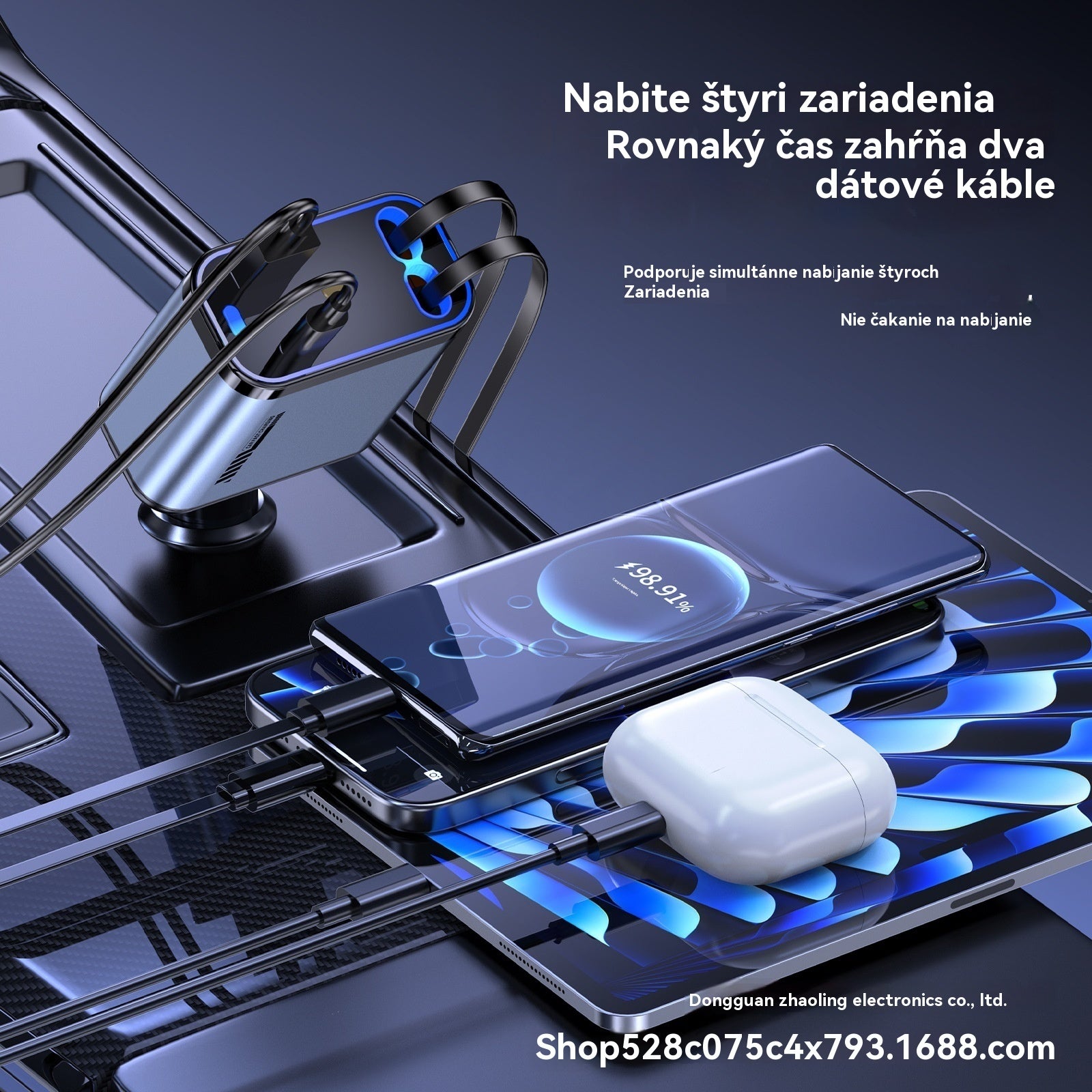 ⚡✨ Ultra-hiter avtomobilski polnilnik: dva izvlečna USB-C vrata s Starlight ambientalno osvetlitvijo in inteligentno varnostno zaščito 🚗💫