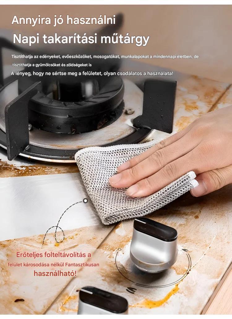 【20 PCS】 Acélgyapotos mosogatószivacs, ami nem tartja meg a koszt és könnyebbé teszi a mosogatást
