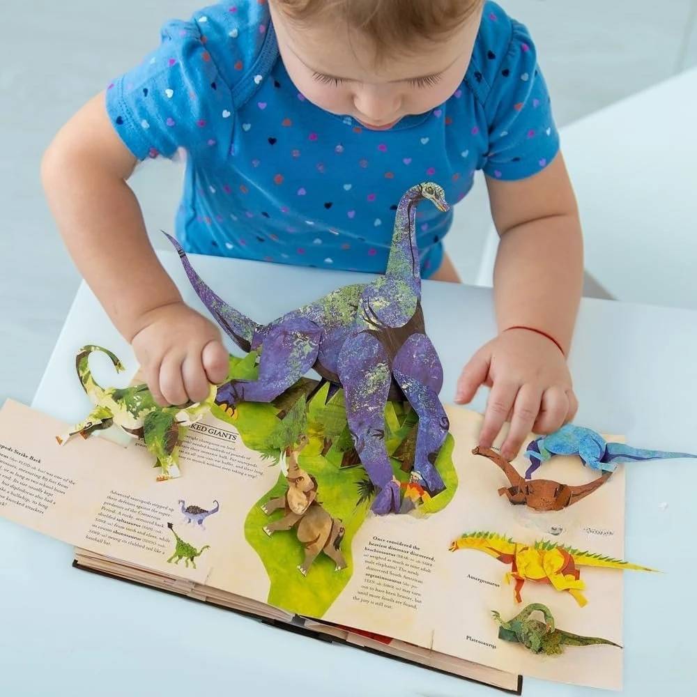 🔥【 Samo danes -40% popusta!】📕3D enciklopedija dinozavrov za otroke – prazgodovinski dinozavri, izskočna knjiga, poučna in izobraževalna knjiga