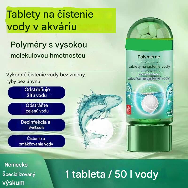 🔥【Kupi 1, dobiješ 1 gratis: 2 bočice, ukupno 300 tableta】💦🐟Tablete za pročišćavanje polimera｜Brzo uklanjaju klor i stabiliziraju vodu｜Izmjena vode za akvarij bez taloženja