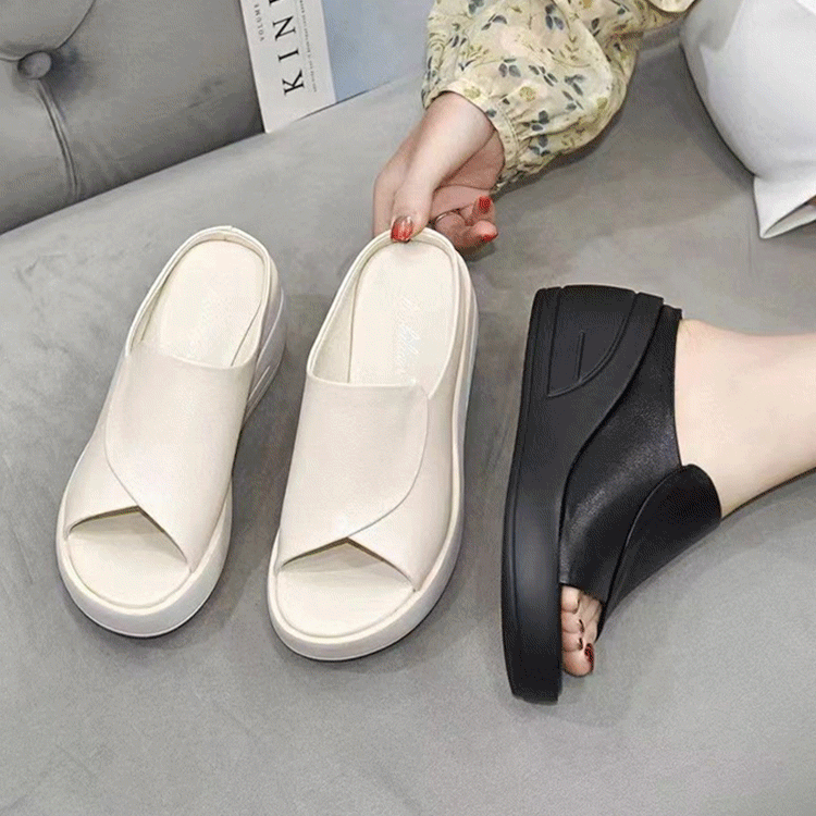 【utolsó nap - 50% kedvezmény】【35-40】 【Sarok 5,5 cm】Puha talpú ékszandál