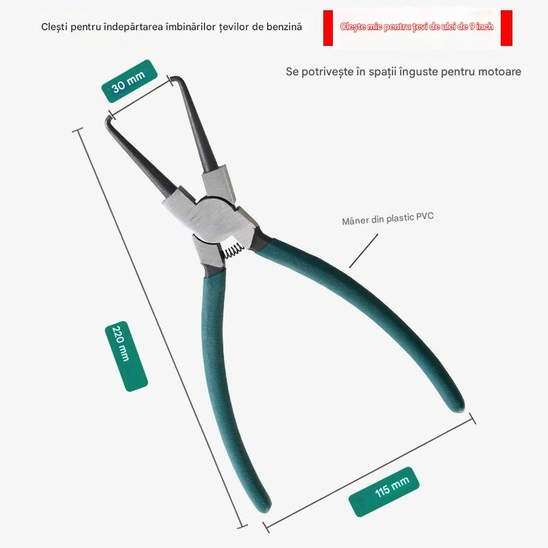 Speciális autóipari fogókészlet, Olajcsőfogó, Gépjármű-üzemanyagcső-eltávolító fogó, Olajcső-csatlakozó bilincsek, speciális benzinszűrő-eltávolító szerszámok
