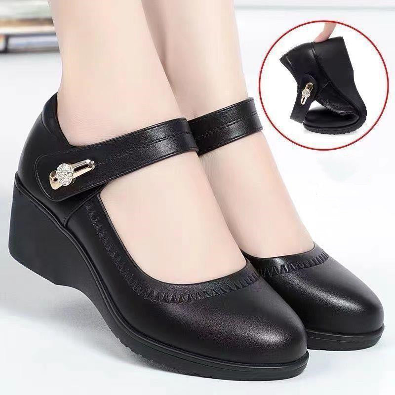 【50% OFF】【35-41】Puha bőr, puha talpú, éksarkú, csúszásgátló bőrcipő anyukáknak