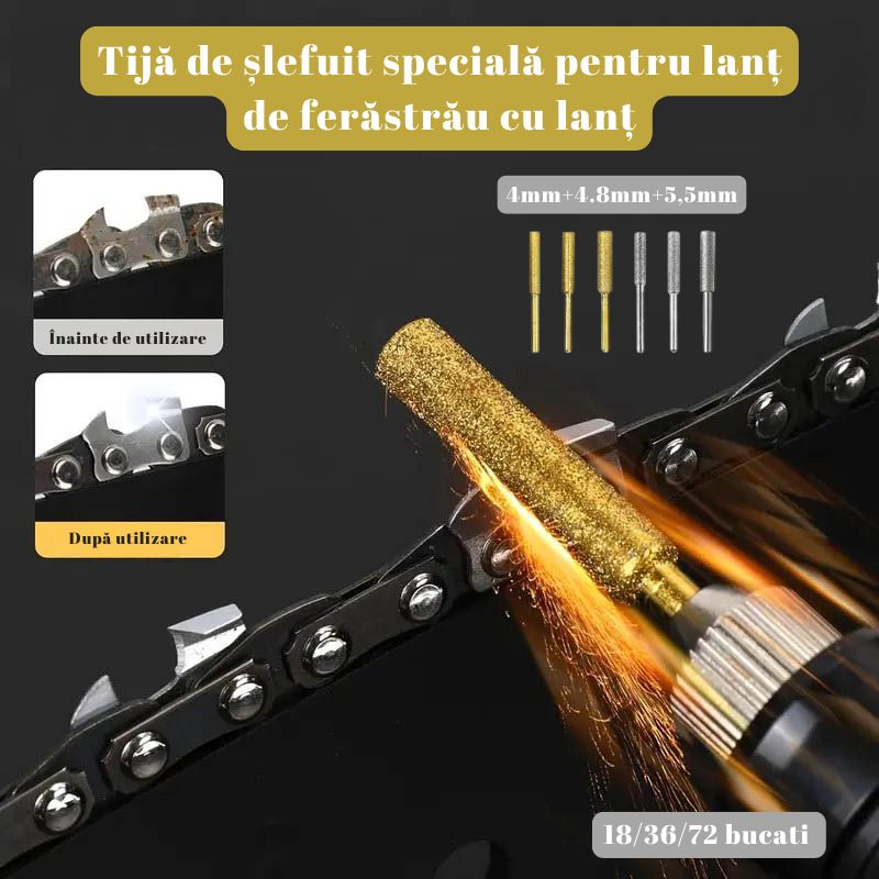 【18 τεμάχια】Ειδικές ράβδοι λείανσης για αλυσίδες αλυσοπρίονου